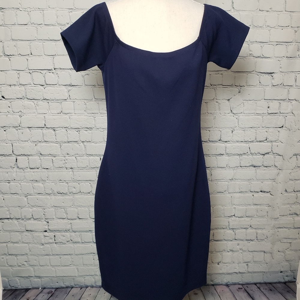 MICHAEL Michael Kors Navy Blue Midi Dress